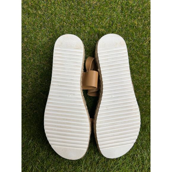Steve‎ Madden Catia Natural Ankle Strap Open Toe Wedge Espadrille Sandals 11 - Picture 9 of 11